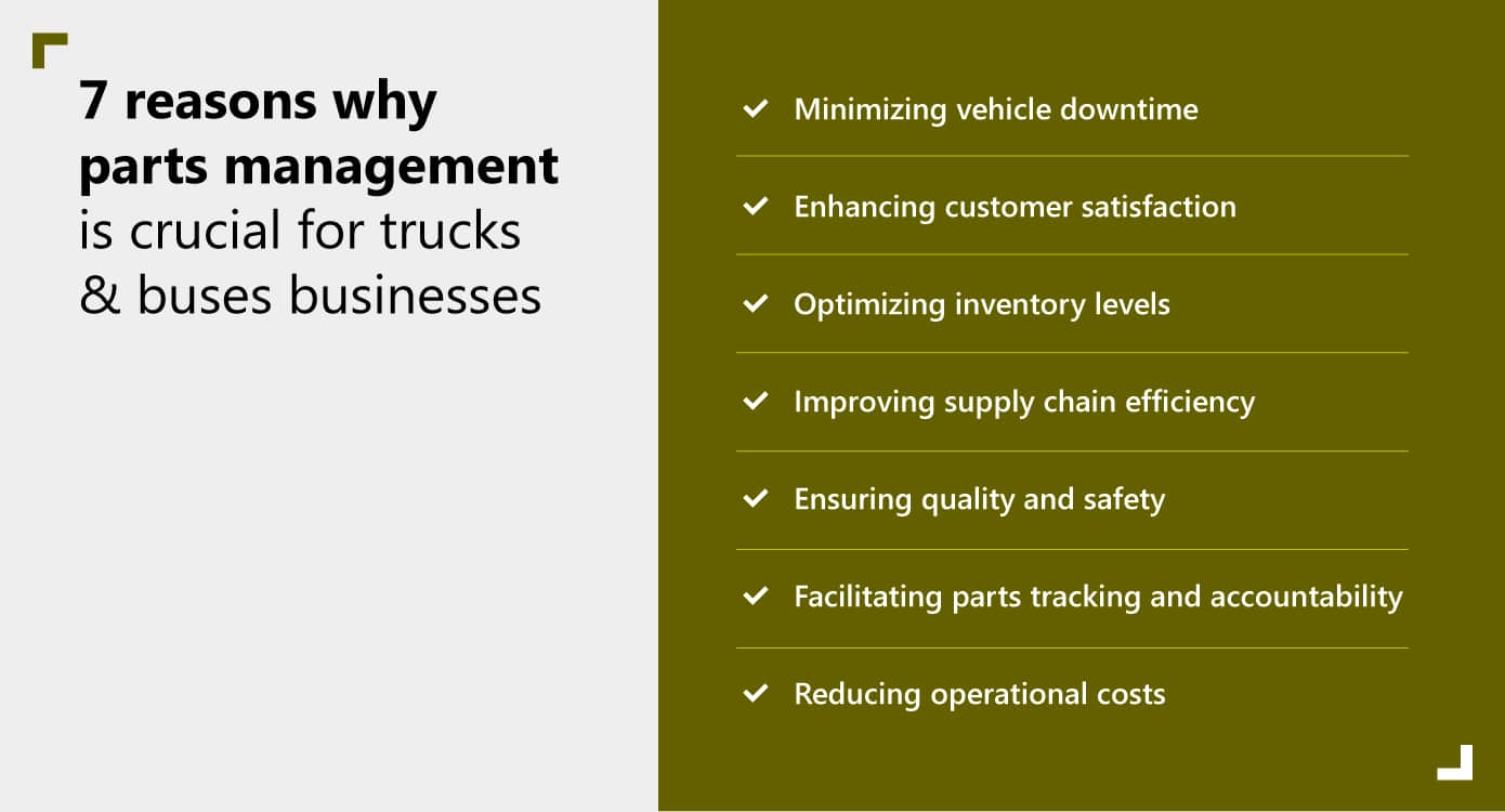 From inefficient handling to streamlined workflows: 7 key benefits of effective parts management in the trucks & buses industry 3