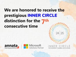 Annata achieves the 2024-2025 Microsoft Business Applications Inner Circle award 