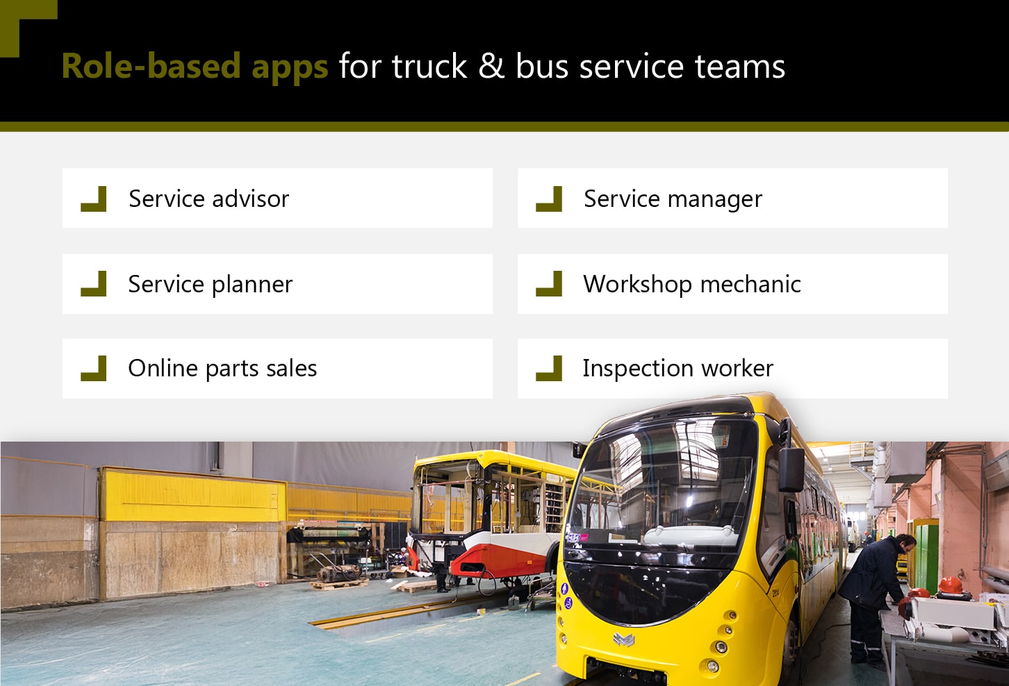From service downtime to vehicle road time Empowering truck & bus service teams with A365 apps 2