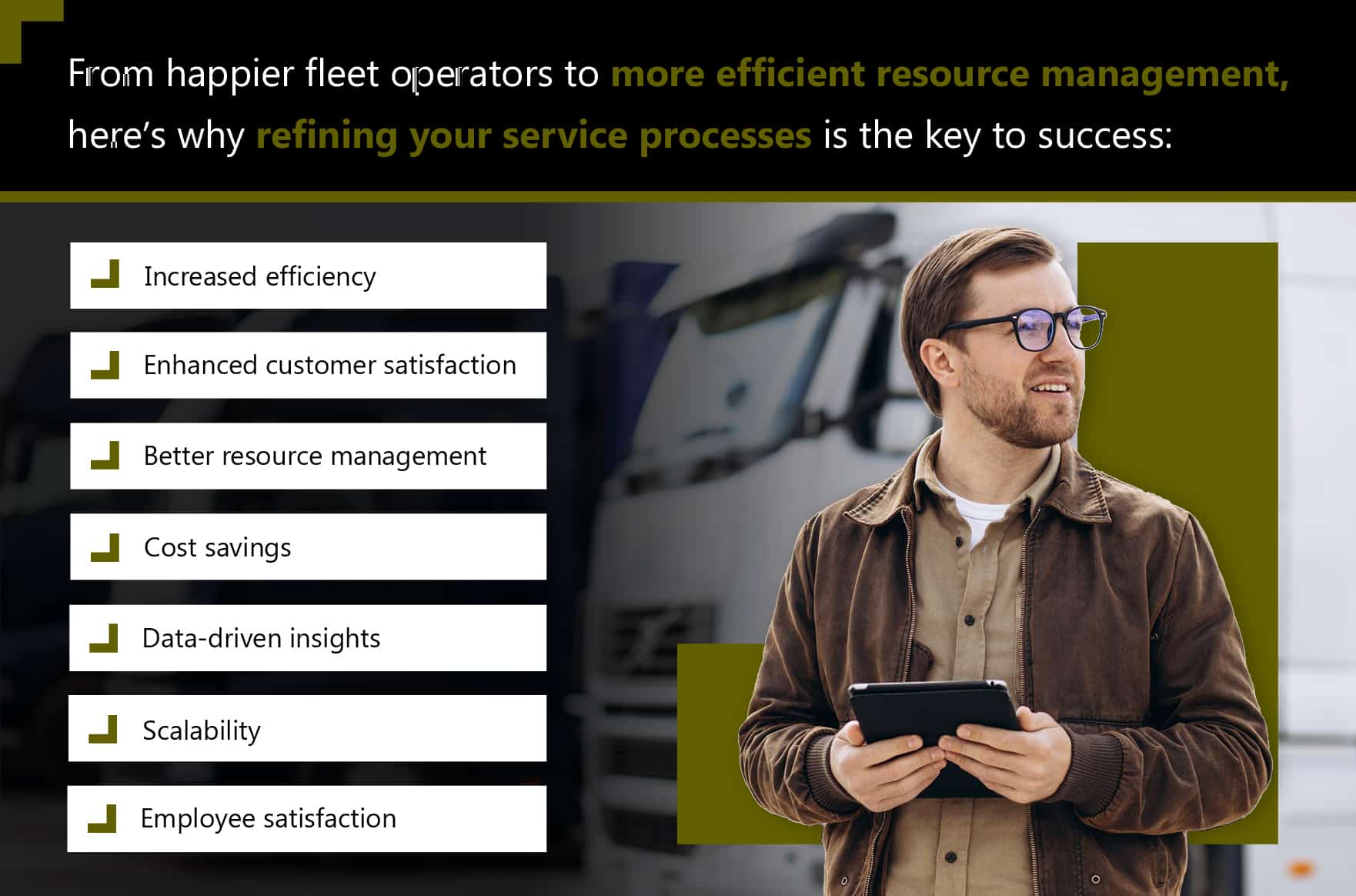From service downtime to vehicle road time Empowering truck & bus service teams with A365 apps