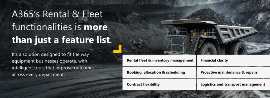 From operational bottlenecks to unified control: Redefining equipment rental & fleet management with A365 1