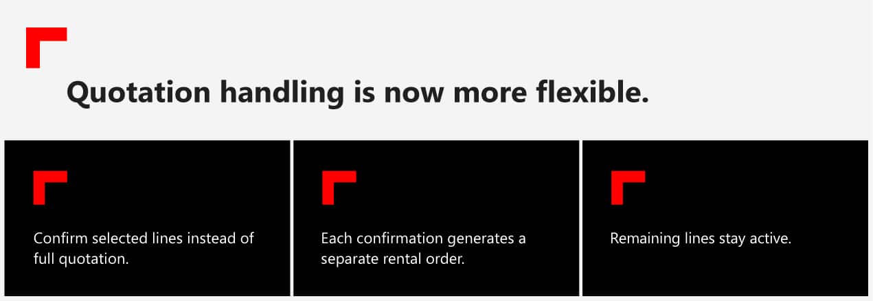 2. Create multiple Rental orders from one quotation – March 2026 release highlights