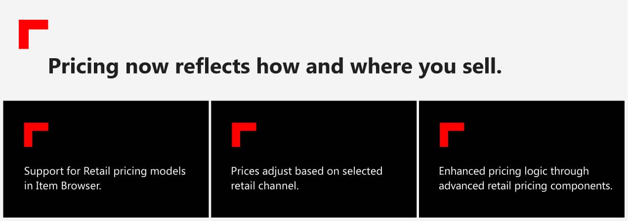2. Item browser – Prices to consider retail channels – March 2026 release highlights
