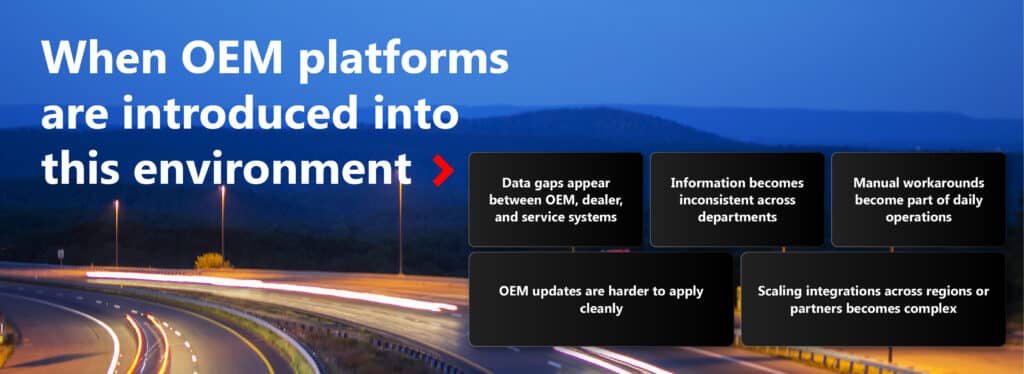What happens when commercial vehicle OEM integration isn’t aligned with ERP, CRM, and DMS 2