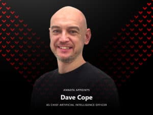 Announcement banner featuring Dave Cope with text reading "Annata Appoints Dave Cope as Chief Artificial Intelligence Officer".